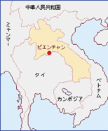 ラオスの地図
